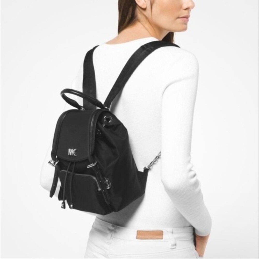 Michael Kors Black Beacon SM Backpack Leather